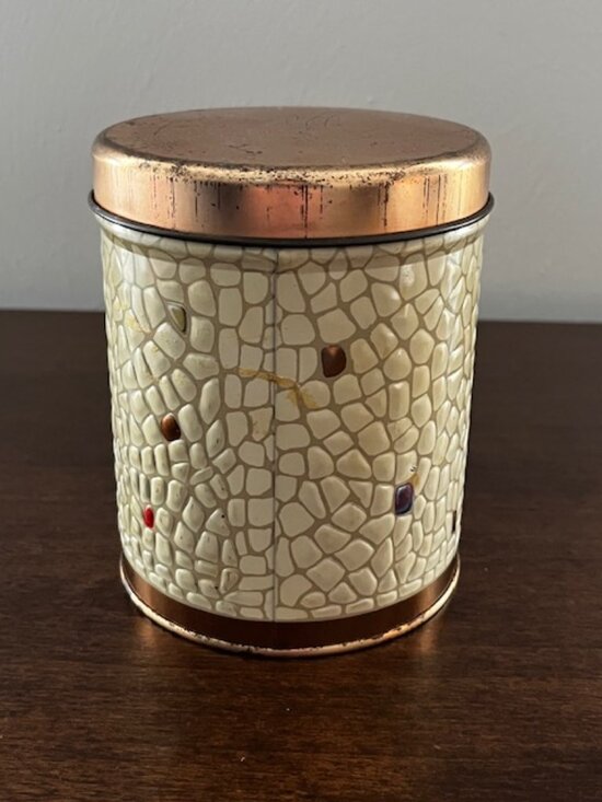 Vintage Tin Weibro Chicago U.S.A. Strawberries Grapes Cherries Mosaic - Picture 3 of 11